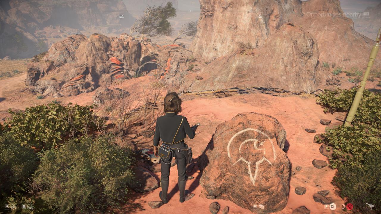 The Typhon's Rock tower and marker