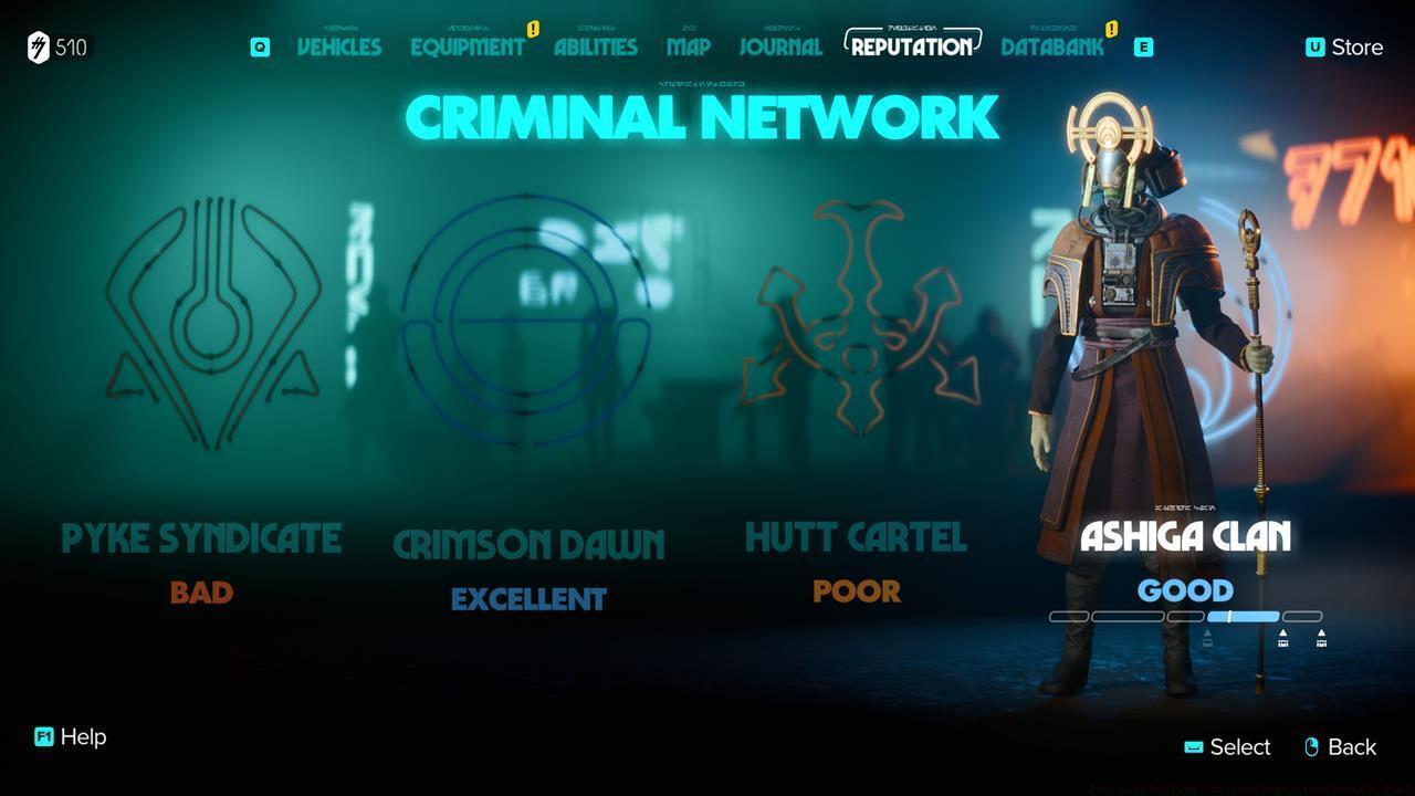 Ashiga Clan faction reputation rewards