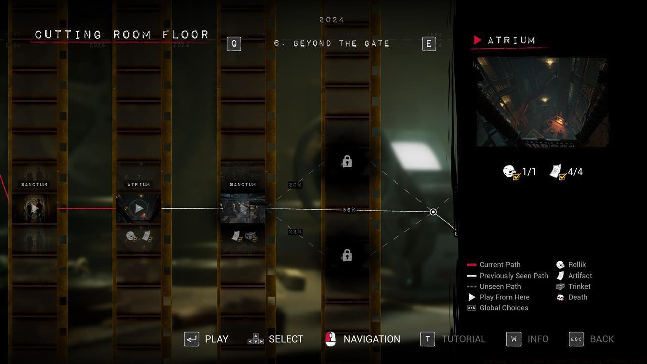 The Cutting Room Floor is a more expansive take on the Scene Selection feature from Supermassive Games' previous offerings.