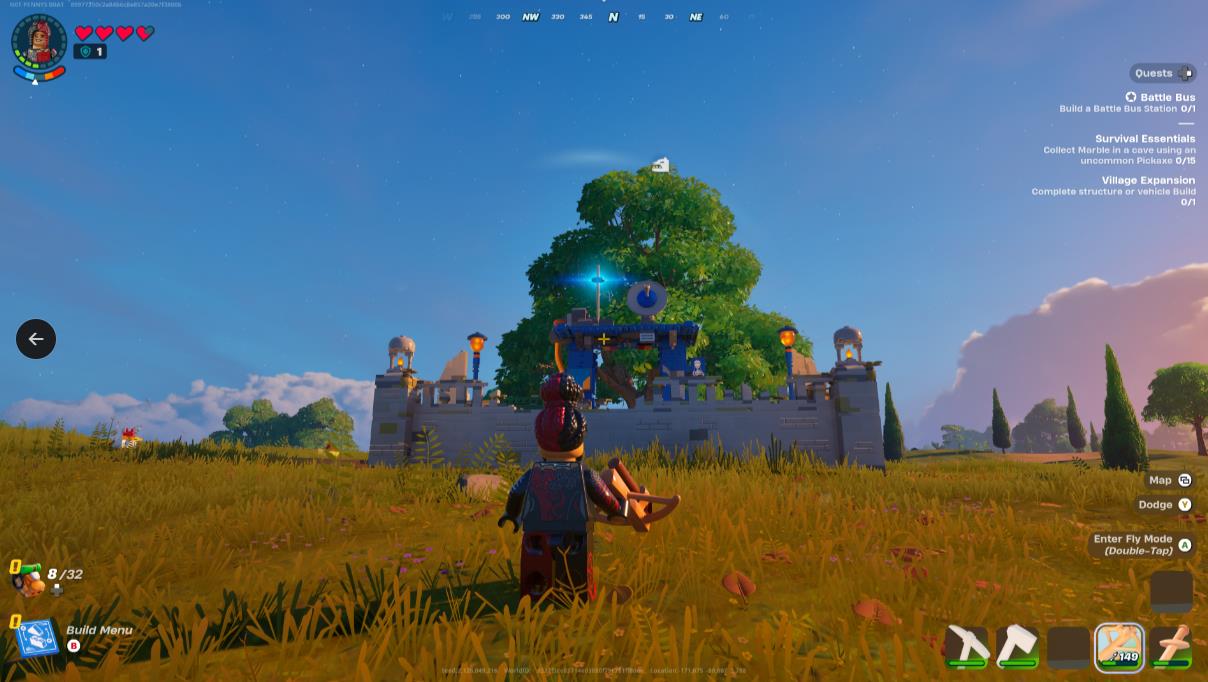 Close-up of a Battle Bus Station