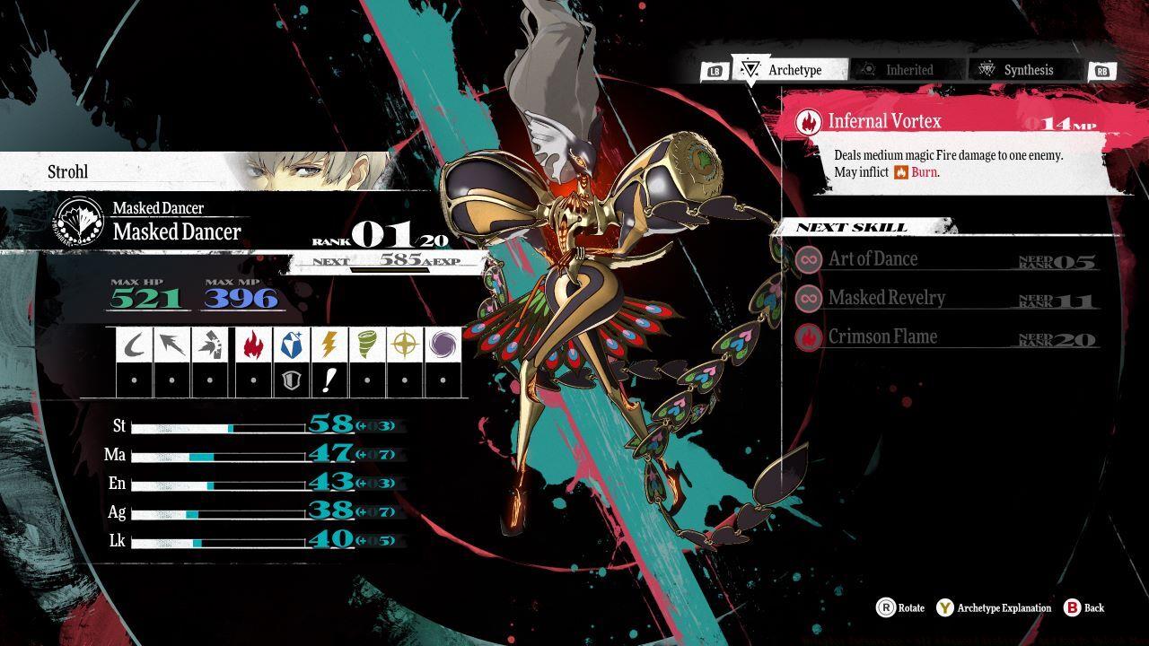 The Masked Dancer can utilize other class abilities if you equip the corresponding Mask.