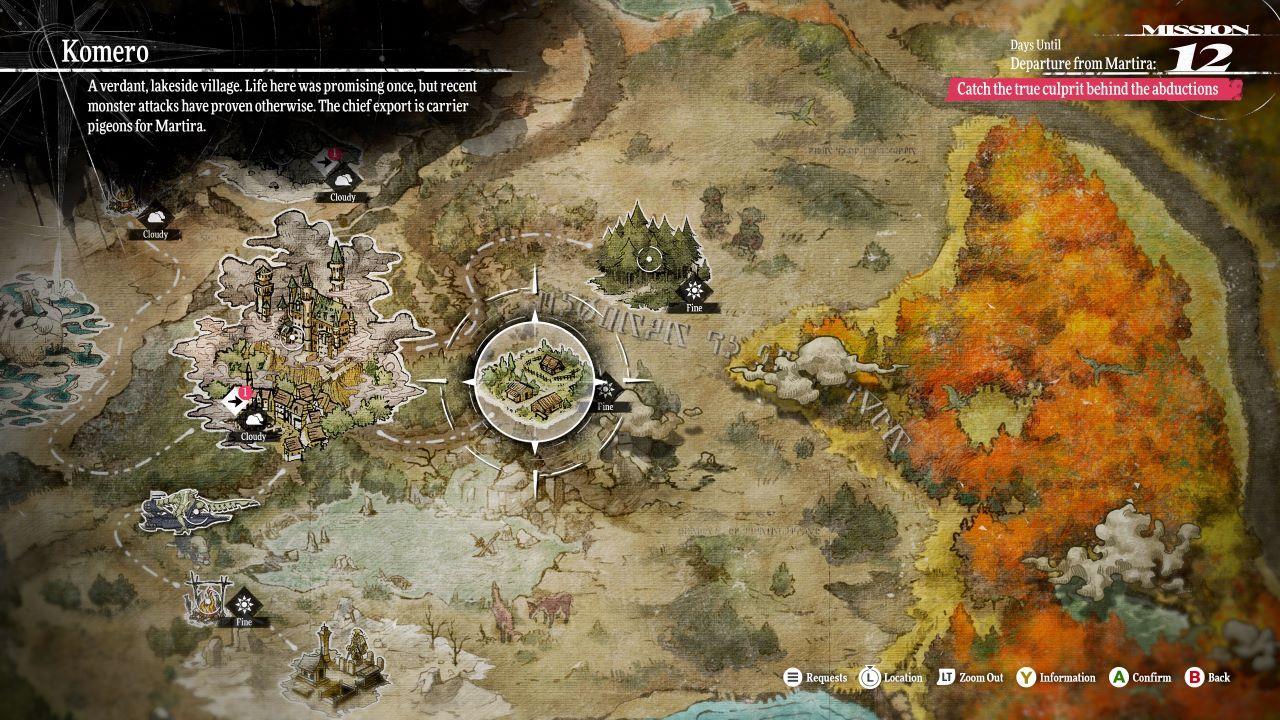 K0moro is located just outside Martira.