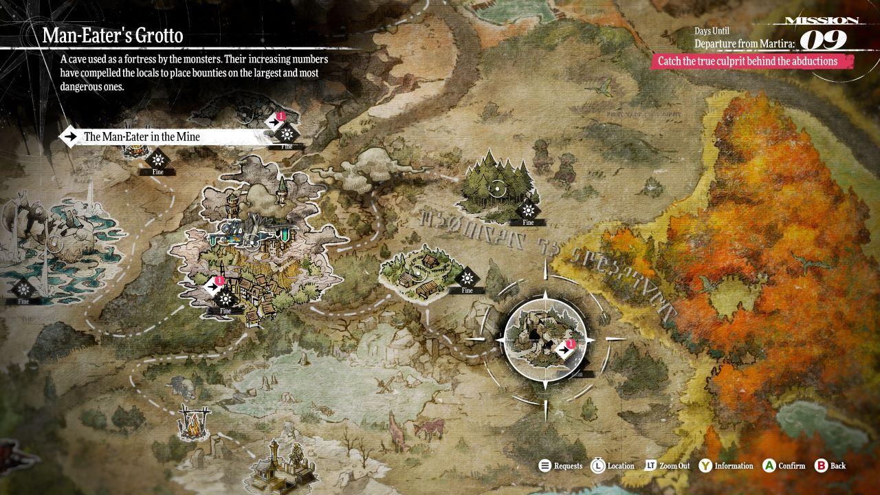 Man-Eater's Grotto can be reached by accepting the bounty The Man-Eater in the Mine.