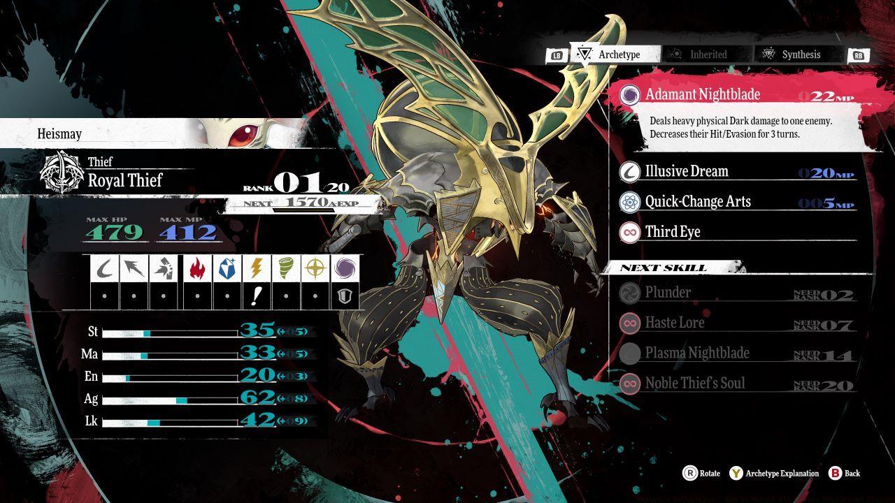 Hesimay can become the Royal Thief after ranking up in the Merchant and Gunner trees.