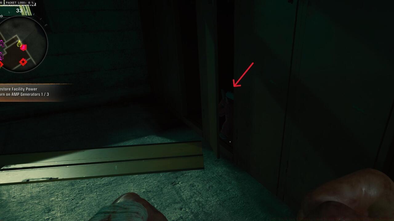 The area is a bit dark, but the unicorn is sitting in the bottom of this locker in Control Center