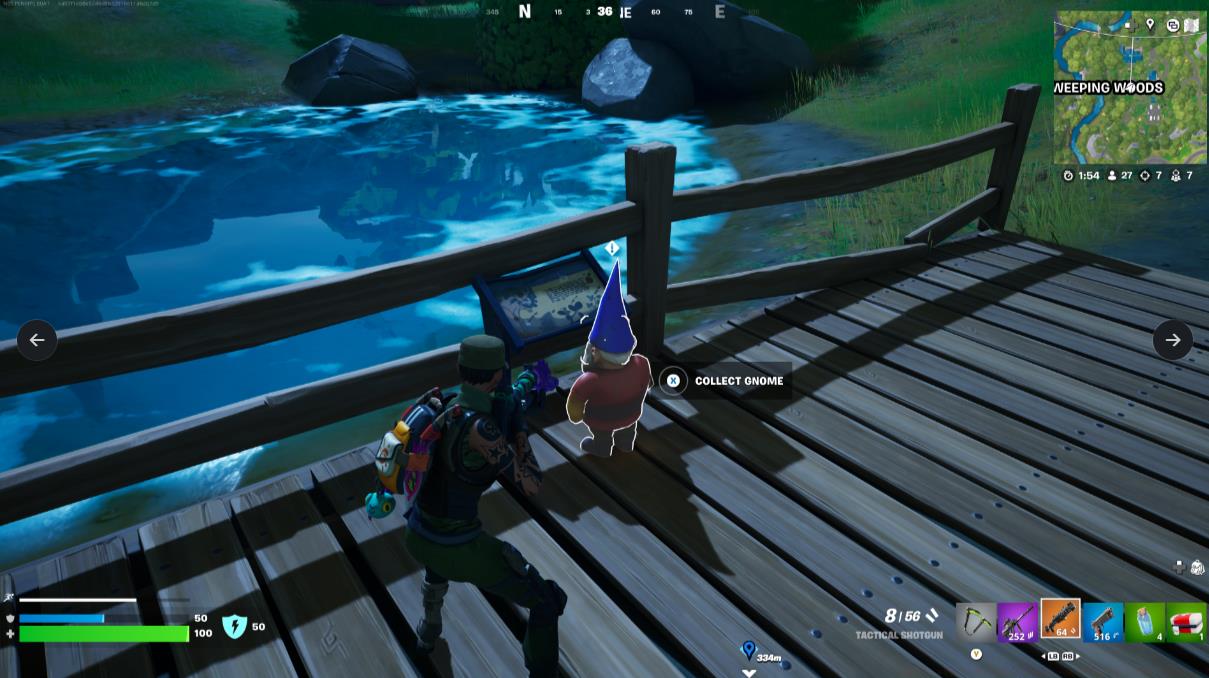 6. On the small wooden bridge in the middle of Weeping Woods