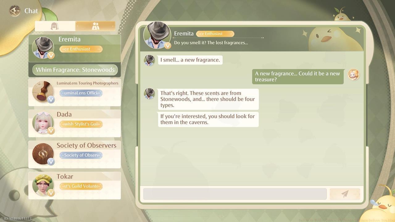 Check your friends list for NPC messages