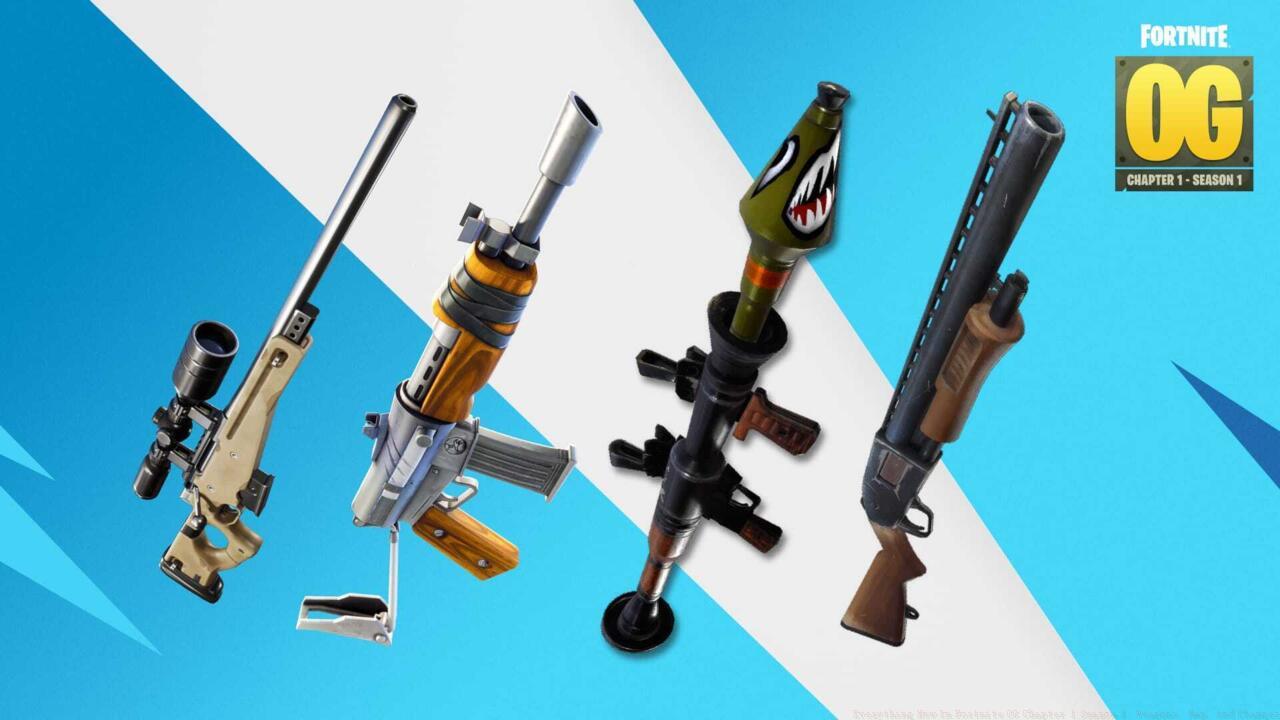 Fortnite OG weapons in Chapter 1 Season 1