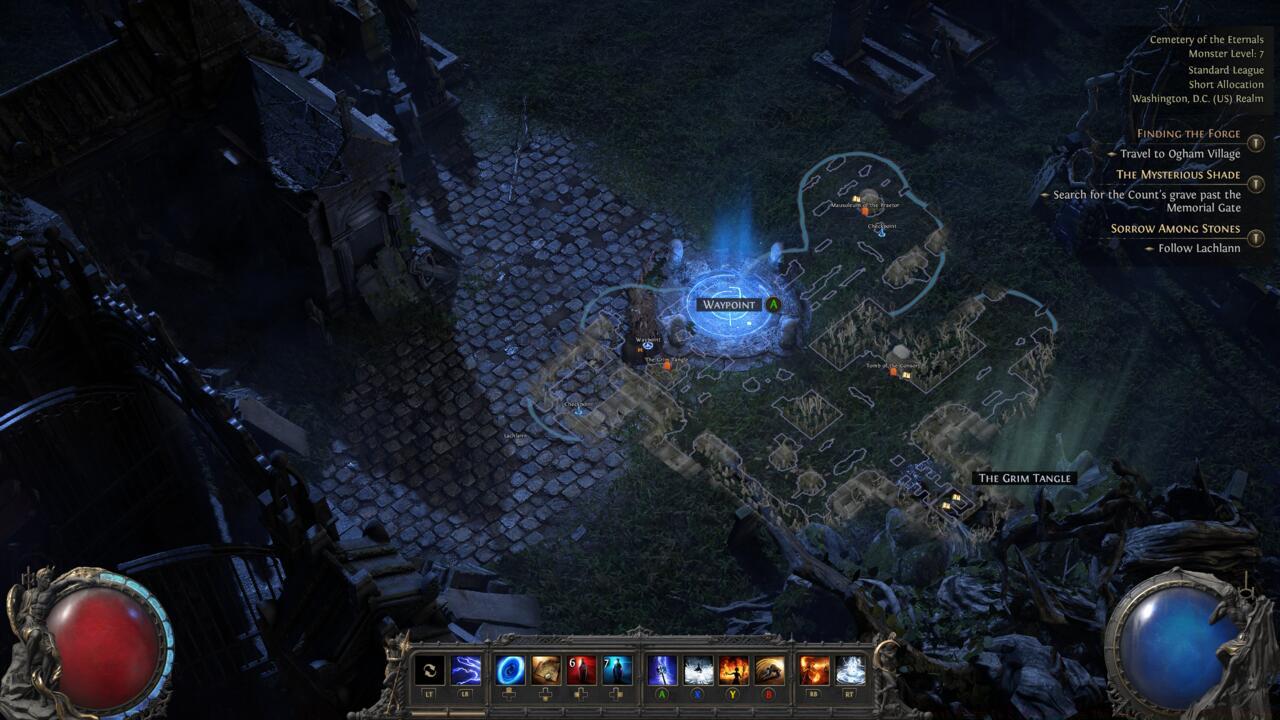 The locations of the two key dungeons.