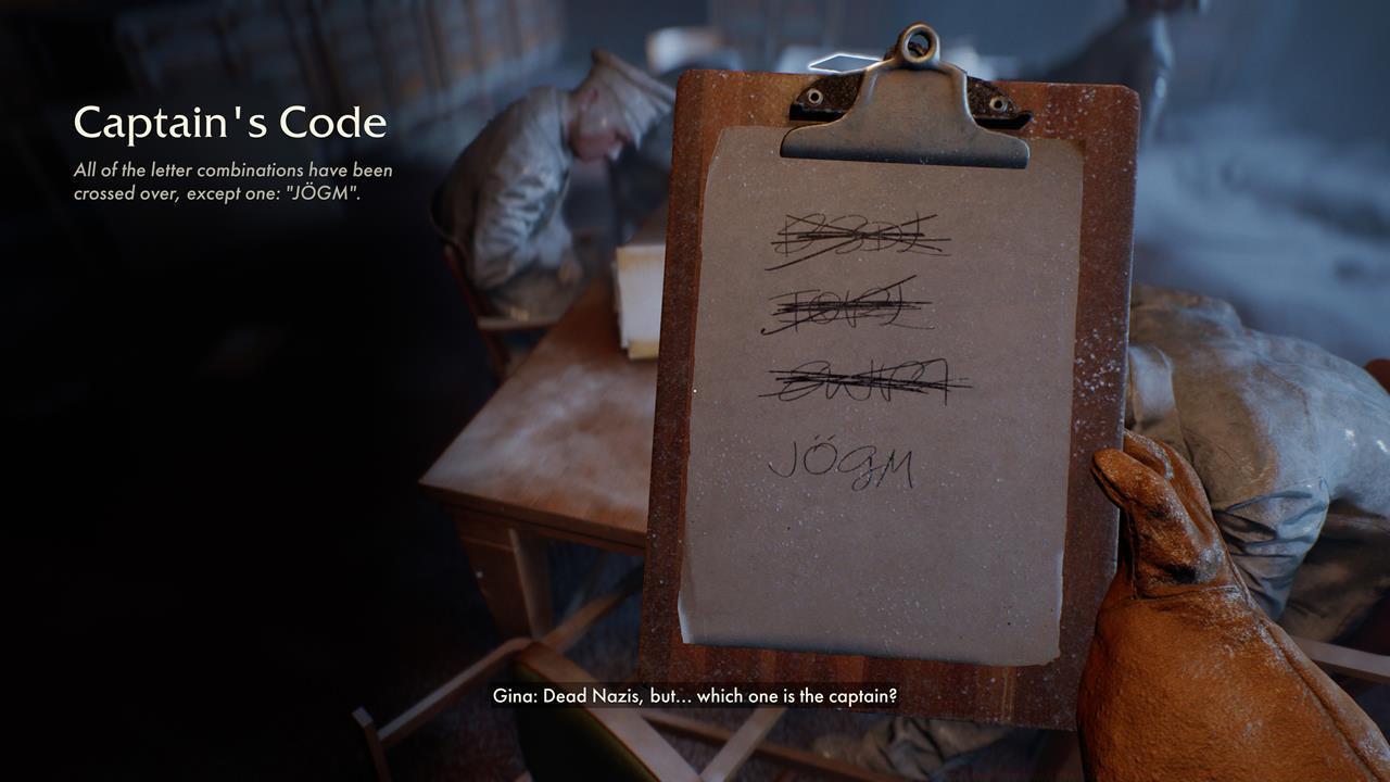 The Captain's Code clue