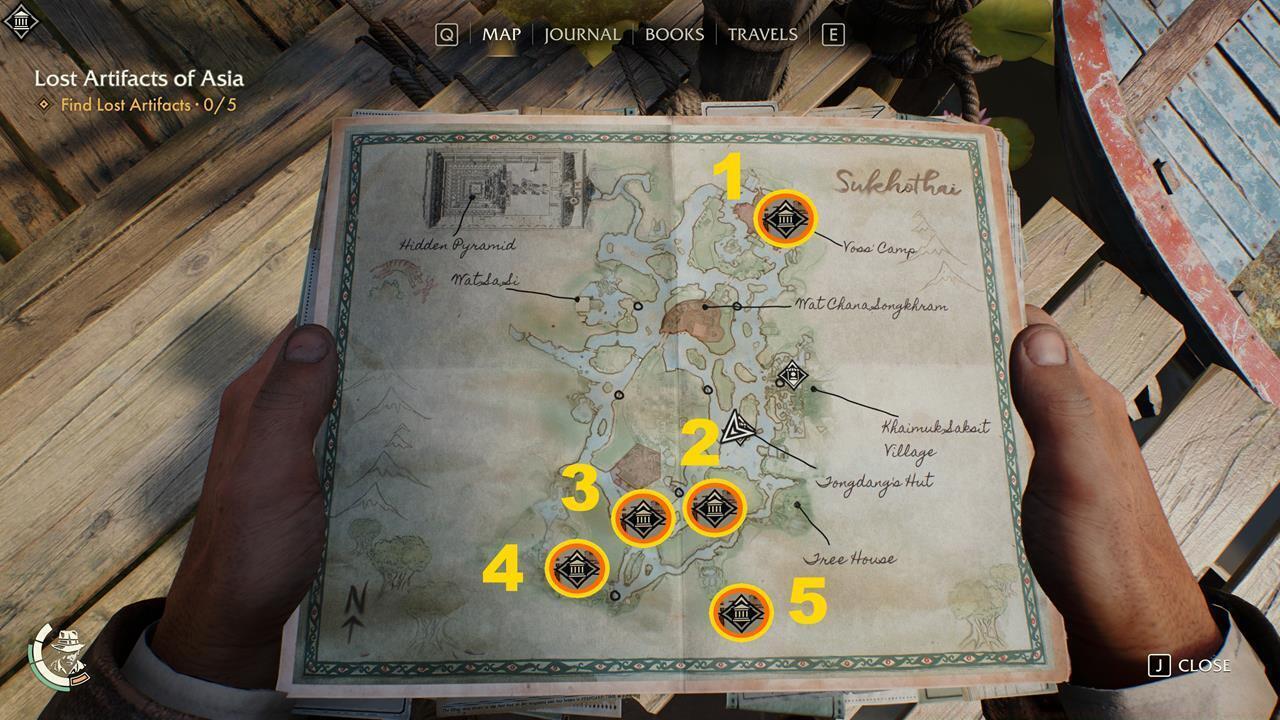 Lost Artifacts of Asia map