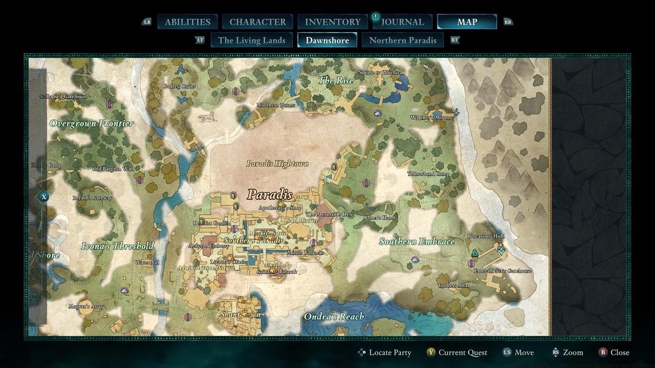 Woedica's Inheritance can be found outside the eastern wall of Paradis.