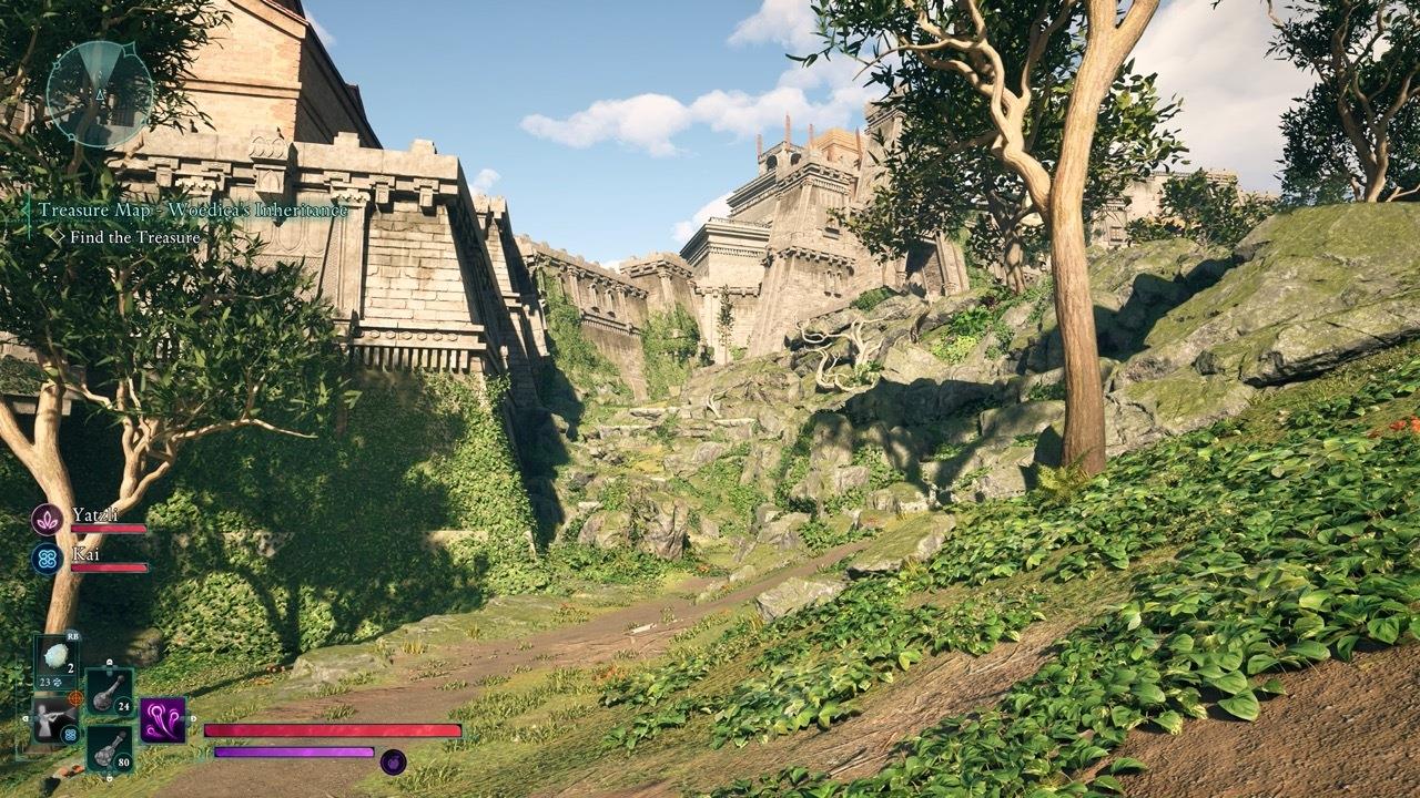 Outside Paradis, follow the wall shown above into the corner.