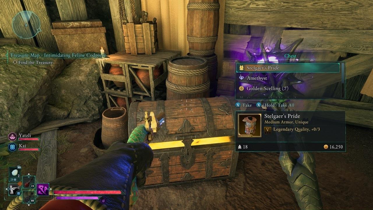 Stelgaer's Pride can be found in the chest, along with some other loot.
