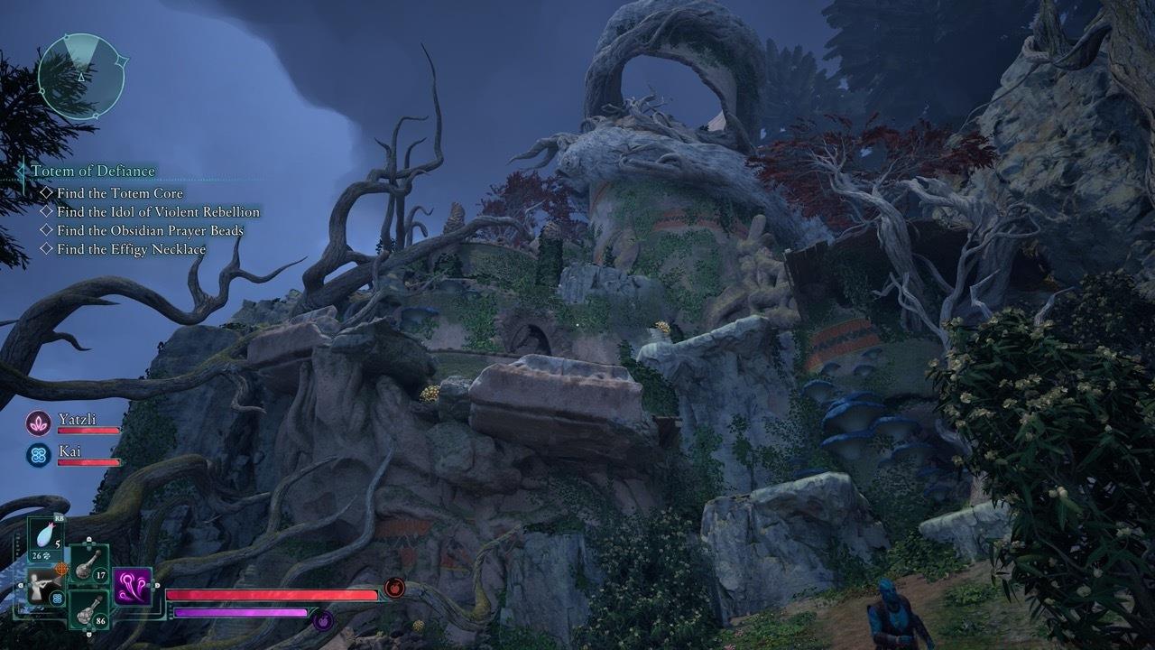 The Totem Base is at the top of these ruins.