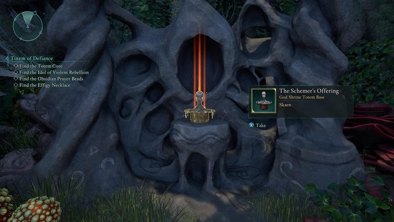 The Totem Base is on an altar.