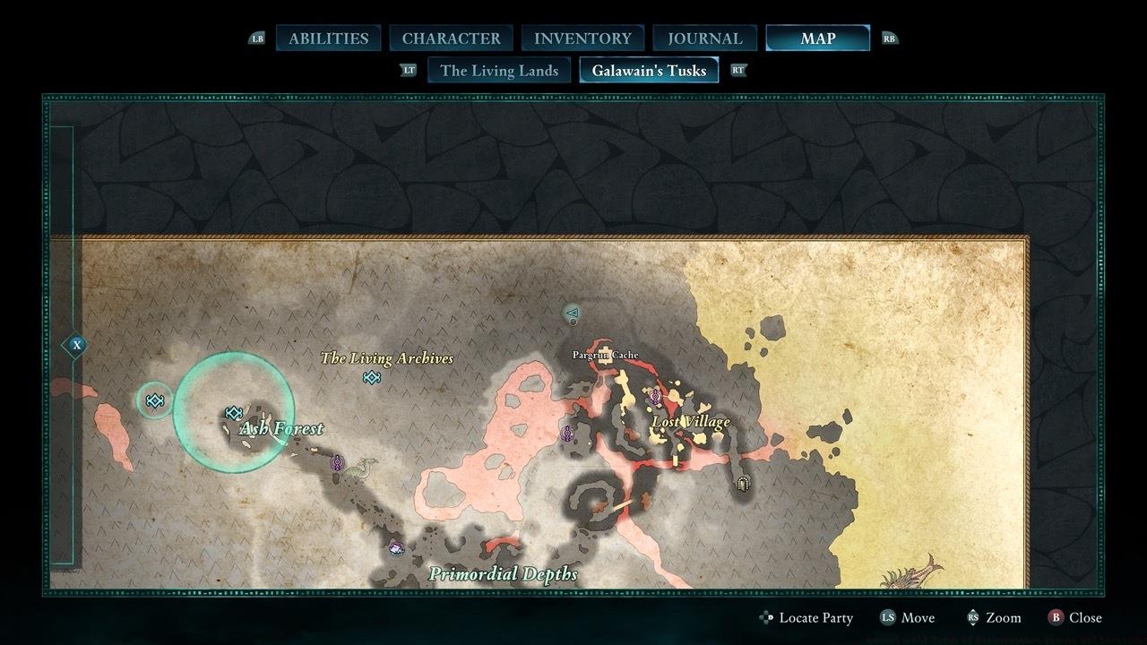 This totem piece is north of the Pargrun Cache and requires Yatzli.