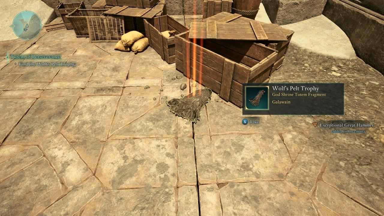 The Wolf's Pelt is on the roof of the Ash Forest Outpost.