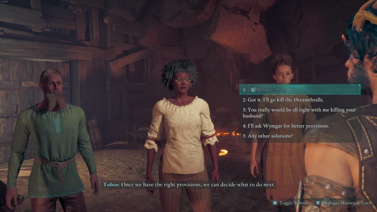 Should you kill the Dreamthralls or ask for provisions?