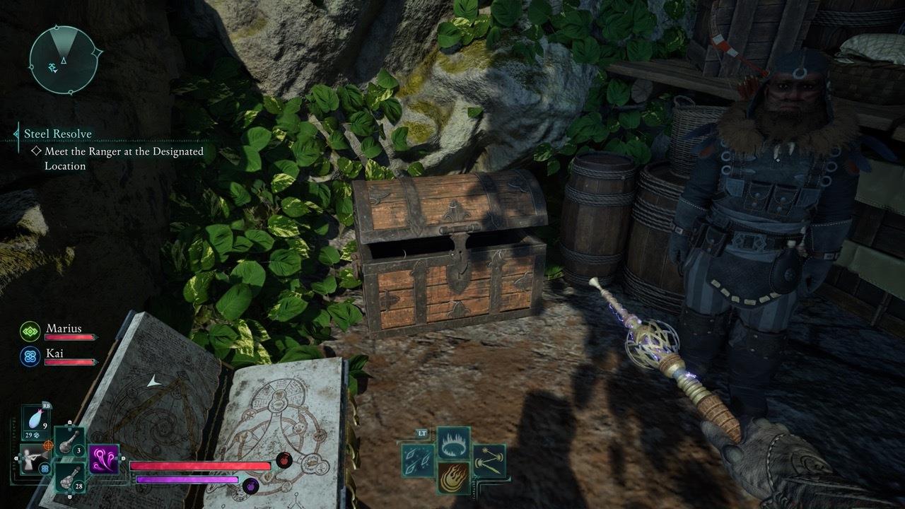 Painter's Brush can be found in the chest at the small camp.