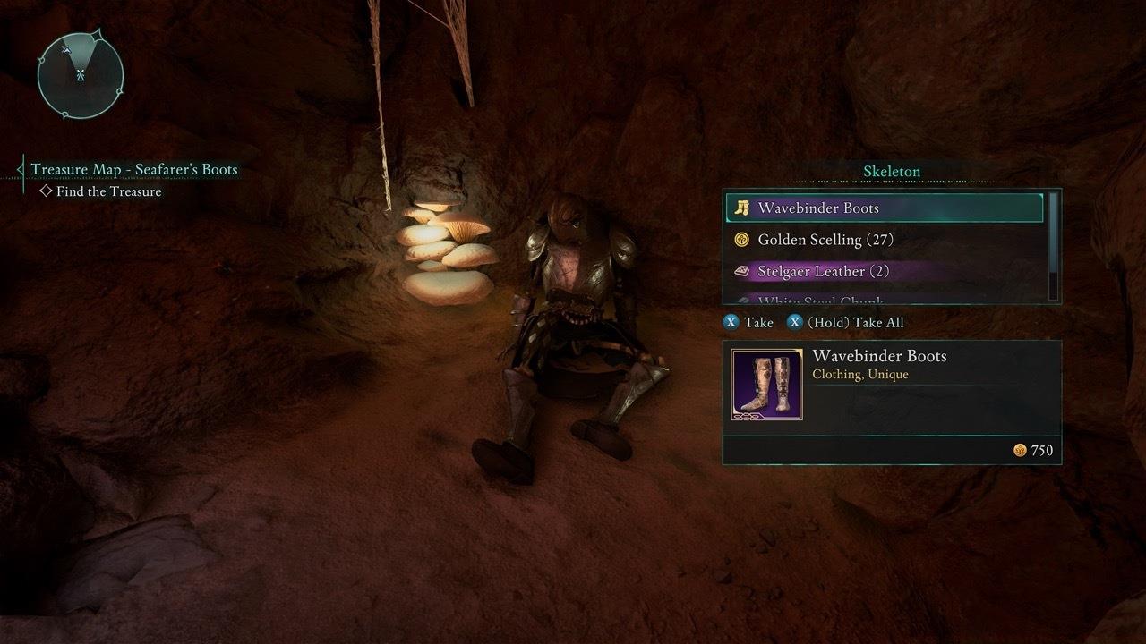 Loot the Wavebinder Boots to complete the quest.