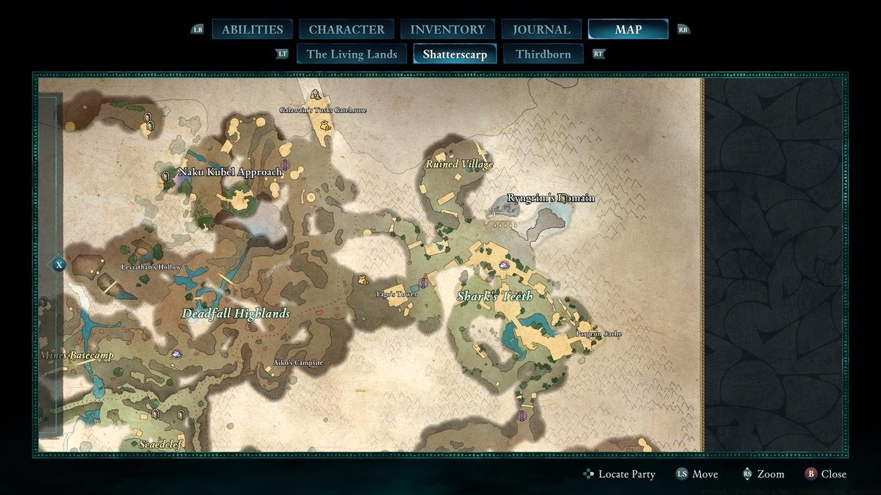 Just north of Tago's Tower are some ruins, the treasure chest can be found there.