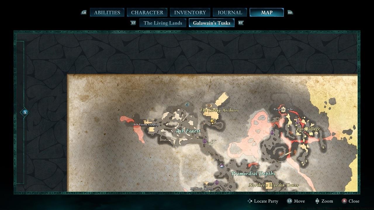 The treasure chest can be found in the northern most part of Ash Forest.