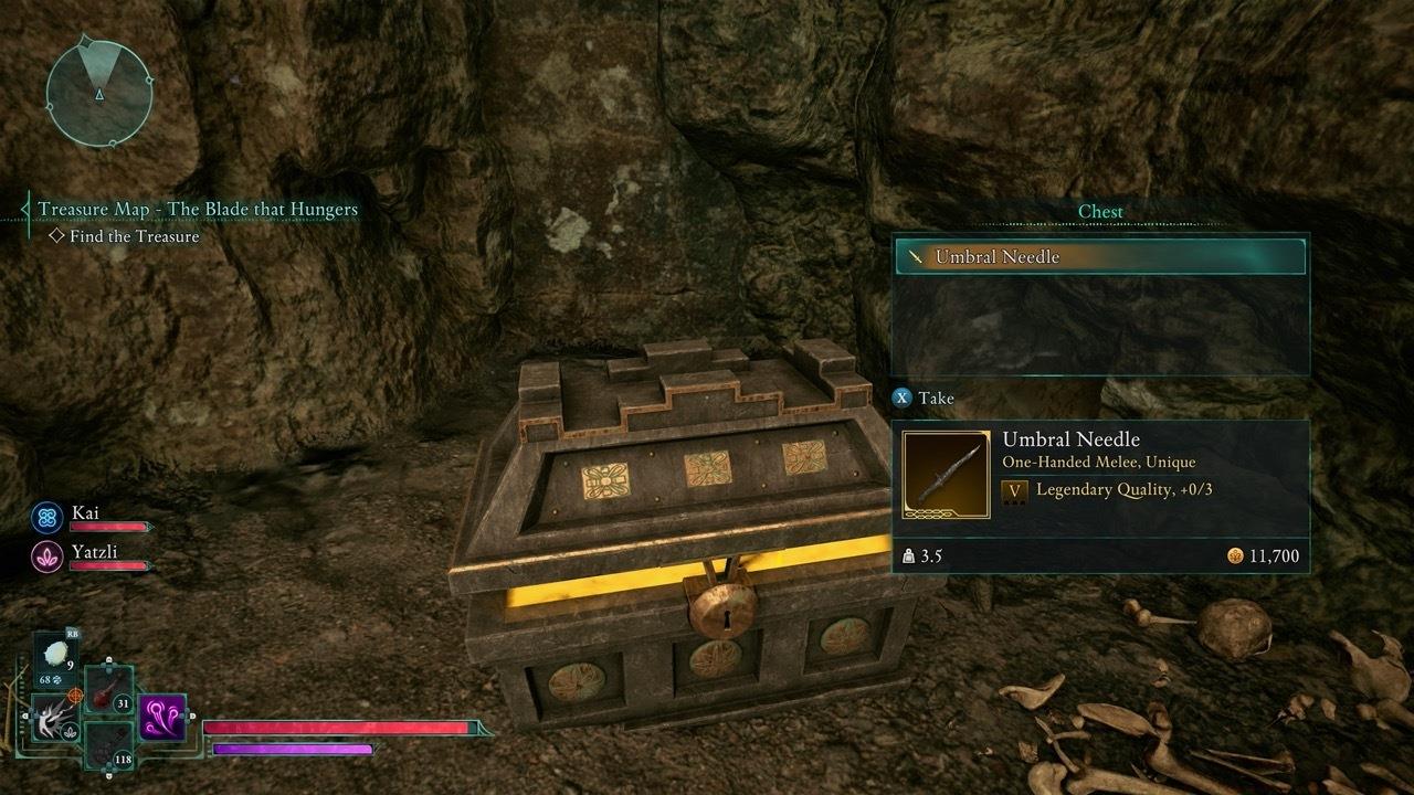 Collect the Umbral Needle to complete the quest.