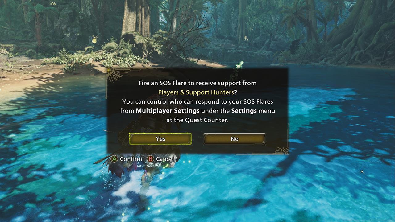 Be sure to fire your SOS Flare prior to engaging a hostile since it has a long animation time.