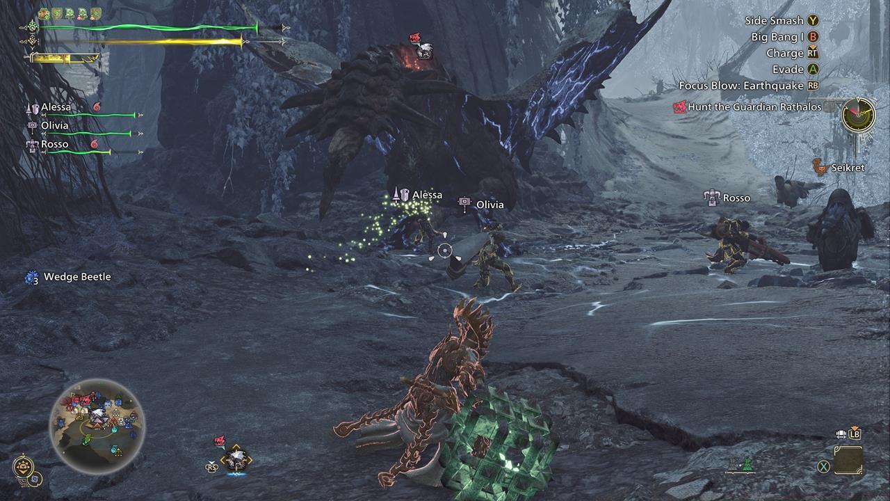 Your three AI companions should be more than a match against tough foes. However, once you summon them, your Palico will return to the nearest base.