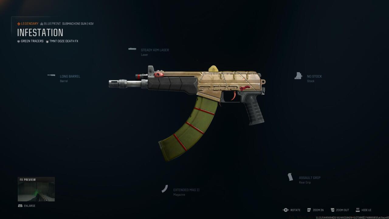 Infestation - Weapon blueprint