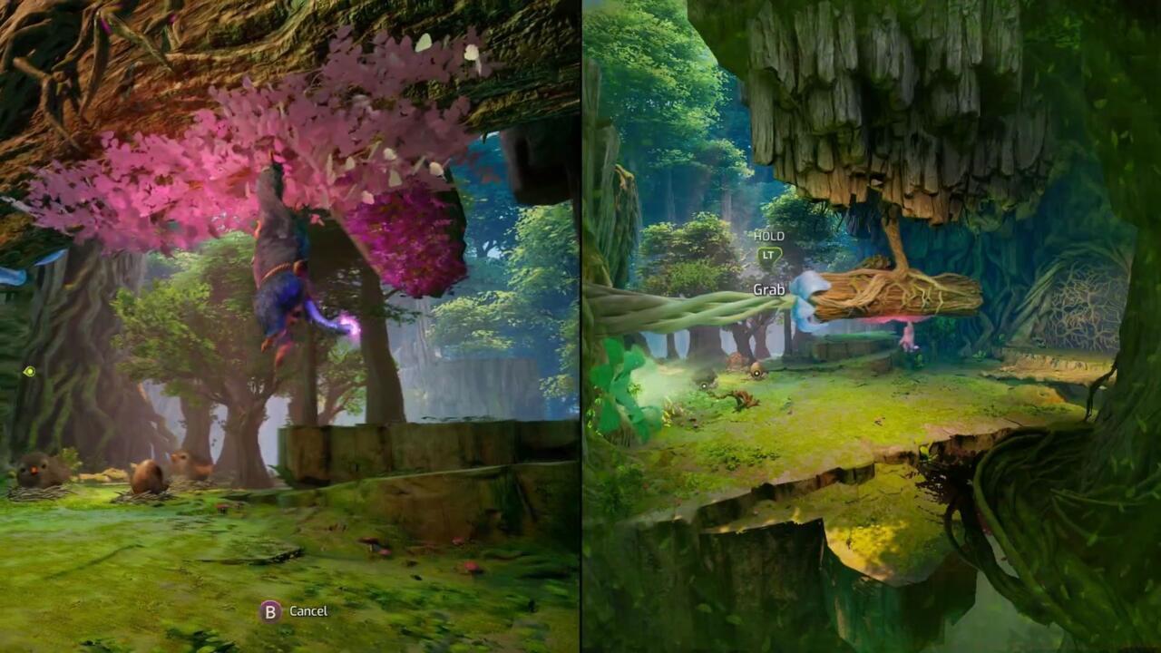 Zoe needs to pull the log to the left.