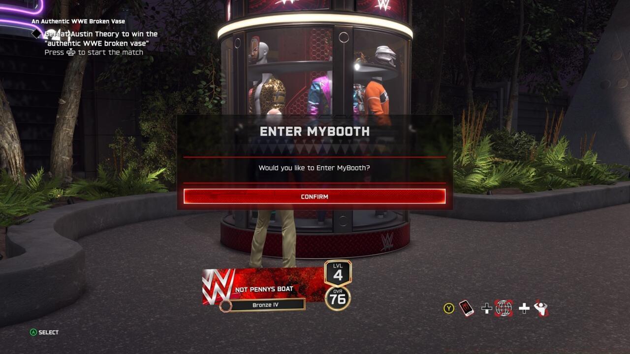 ...then interact with MyBooth to change your character's look and moveset.