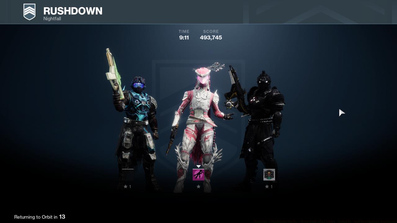 Final score and time screen