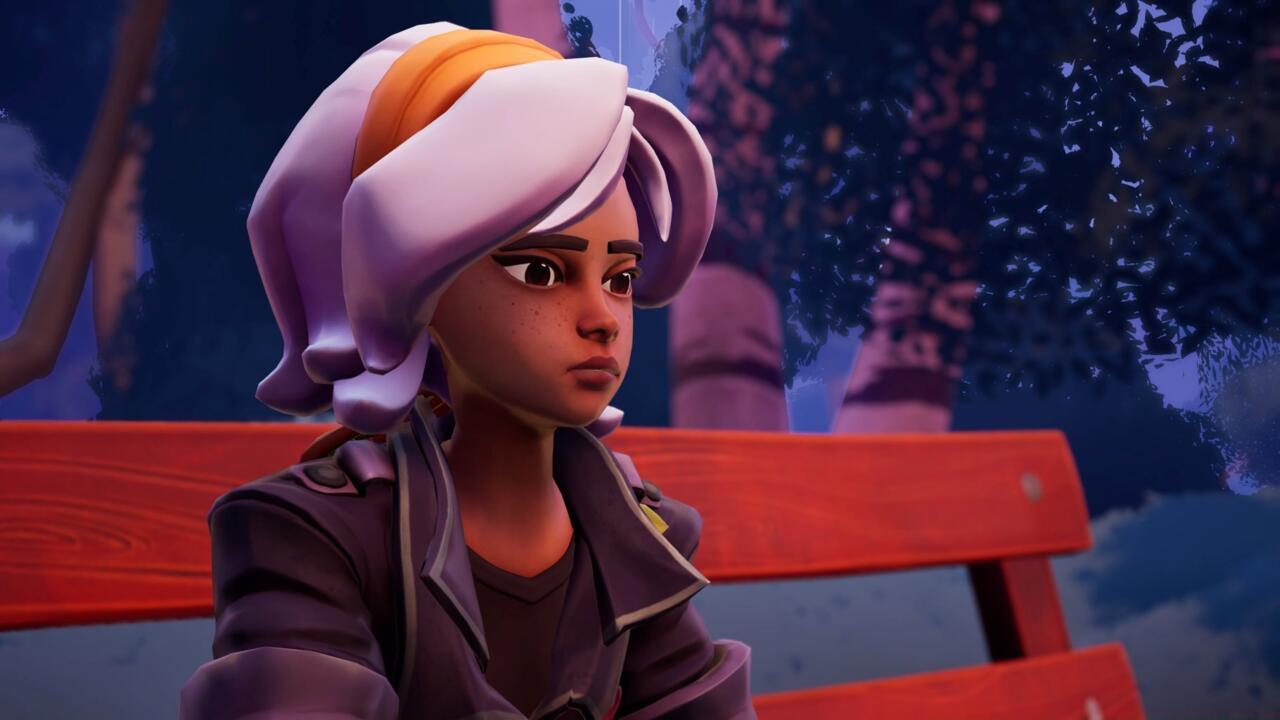 Alta sitting on the bench