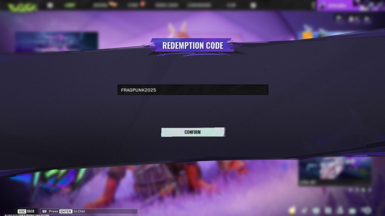 Fragpunk redemption screen