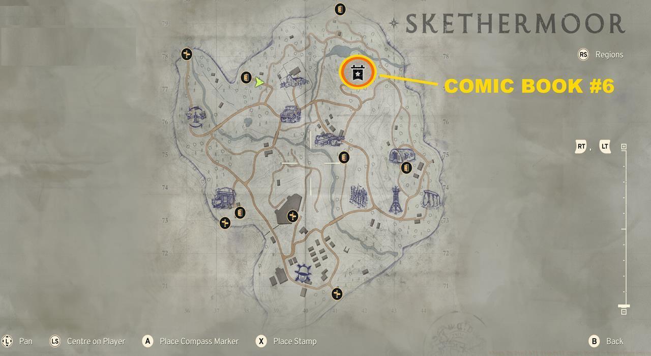 Map of comic book location in Skethermoor