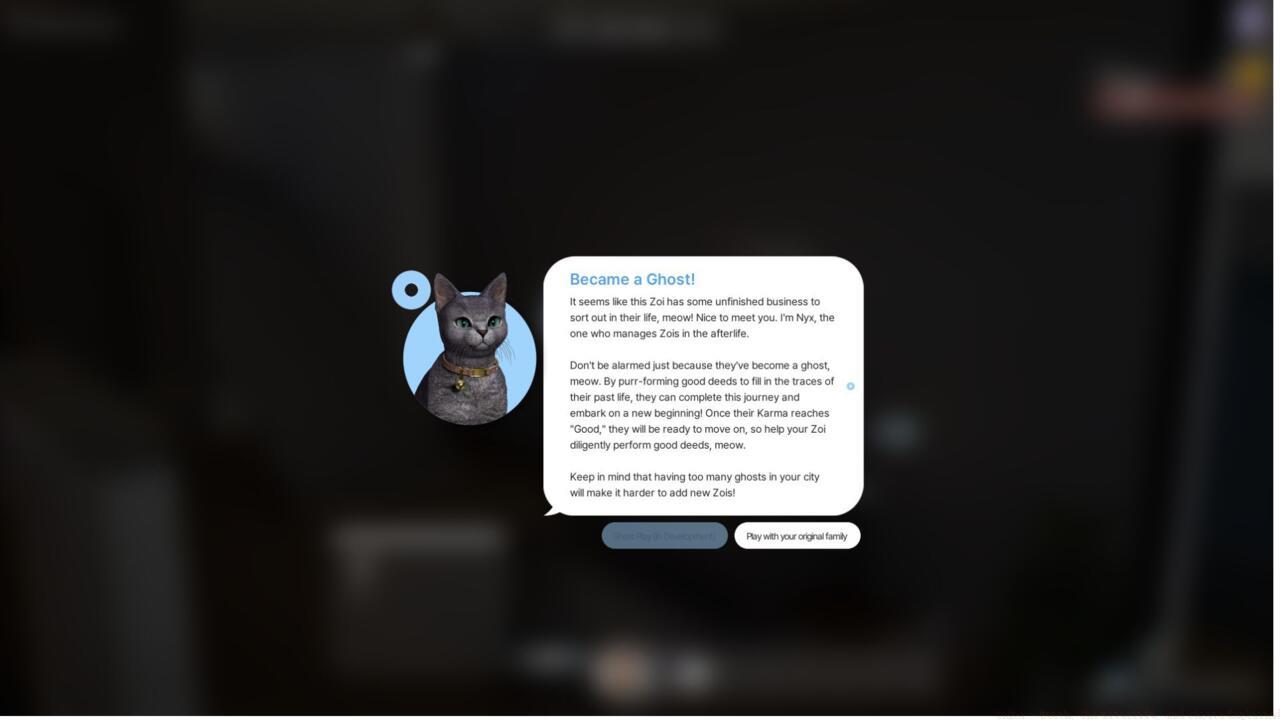 Nyx the cat will guide you through the afterlife.