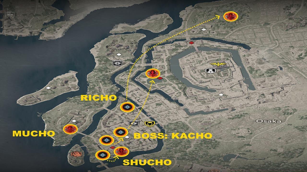 Map of The Butterfly Collector targets