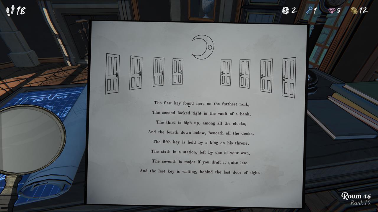 Sanctum Key 1 and the all the clues: Room 46