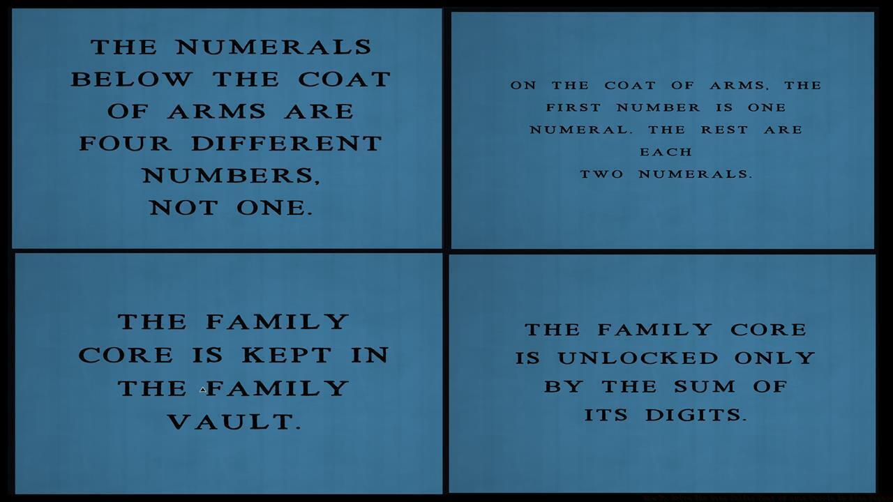 Coat of Arms clues: The Blue Memos