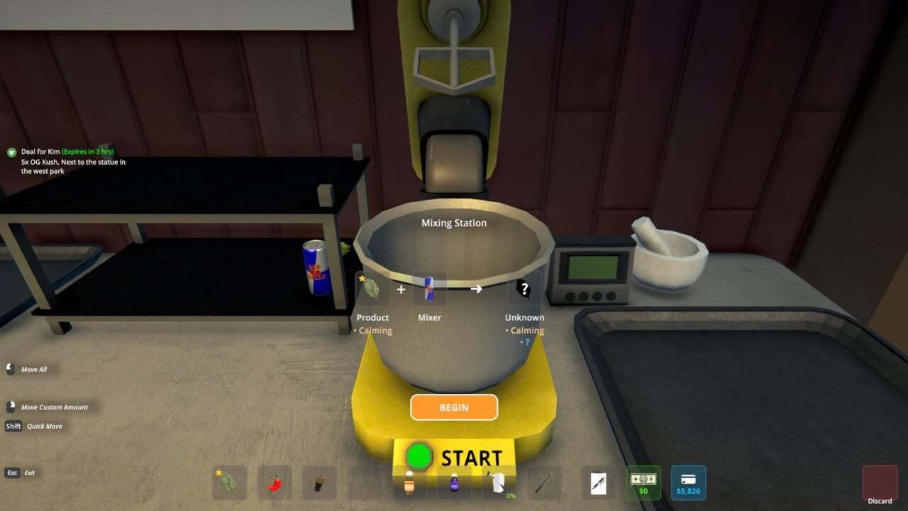 Add ingredients in the mixing station