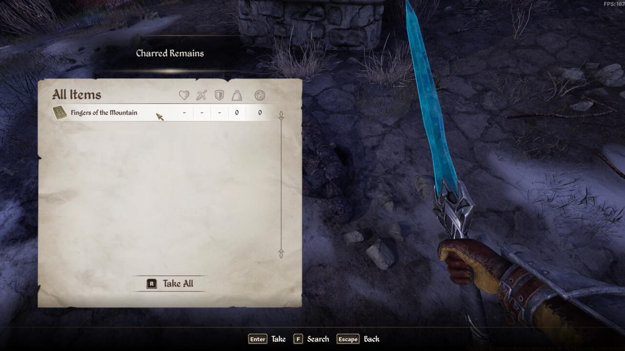 Fetching the Fingers of the Mountain