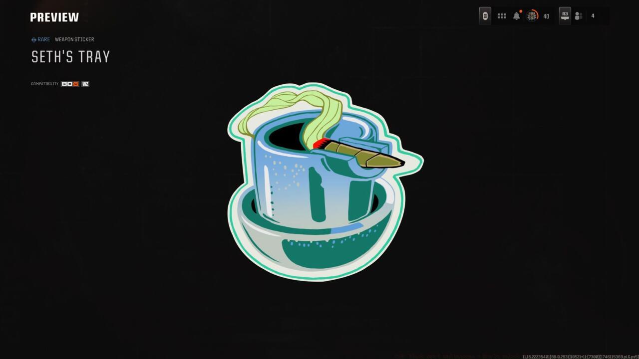 Seth's Tray - Sticker