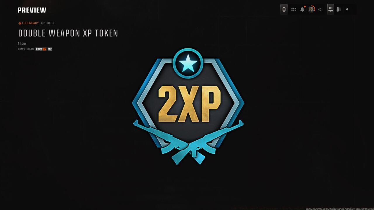 Double Weapon XP token