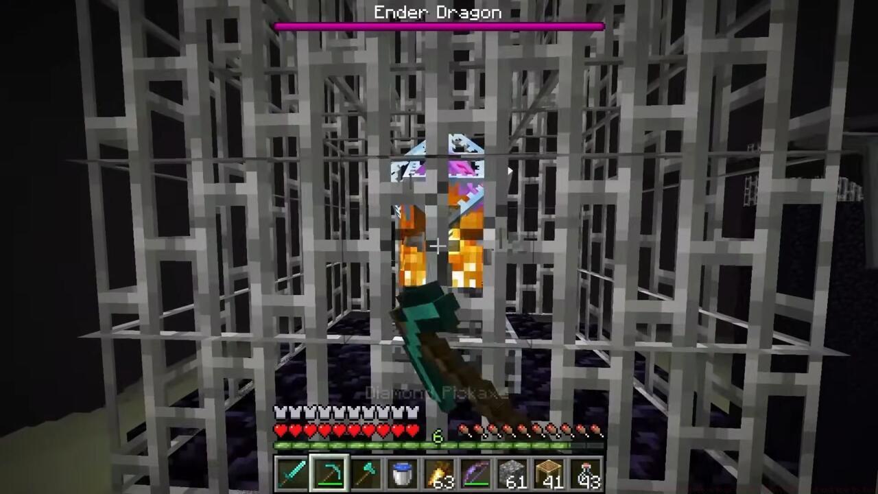 Destroy the cages around the crystals with a pickaxe.