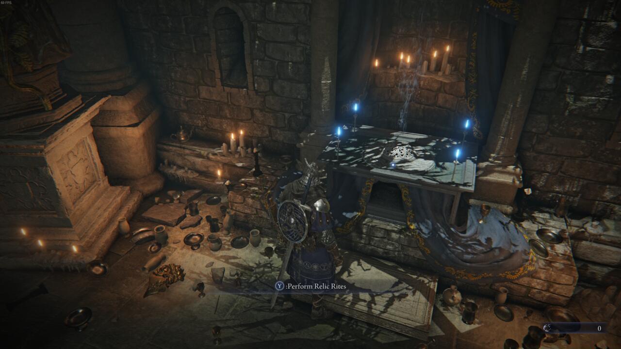 Accessing the Relics area at the Roundtable Hold