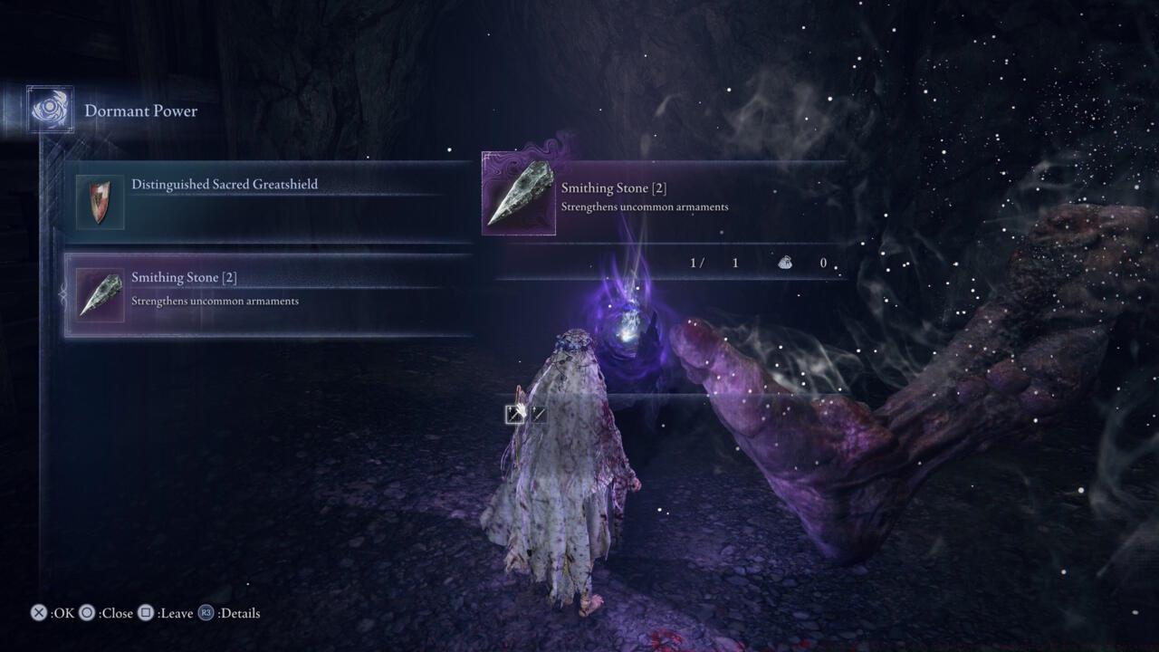 Unless you get a really rare drop, it's always worth picking the Smithing Stone.