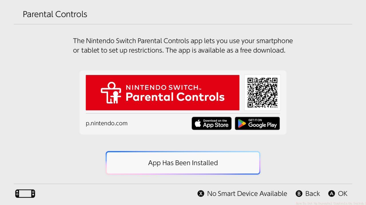 You'll need to download the Nintendo Switch Parental Controls app.
