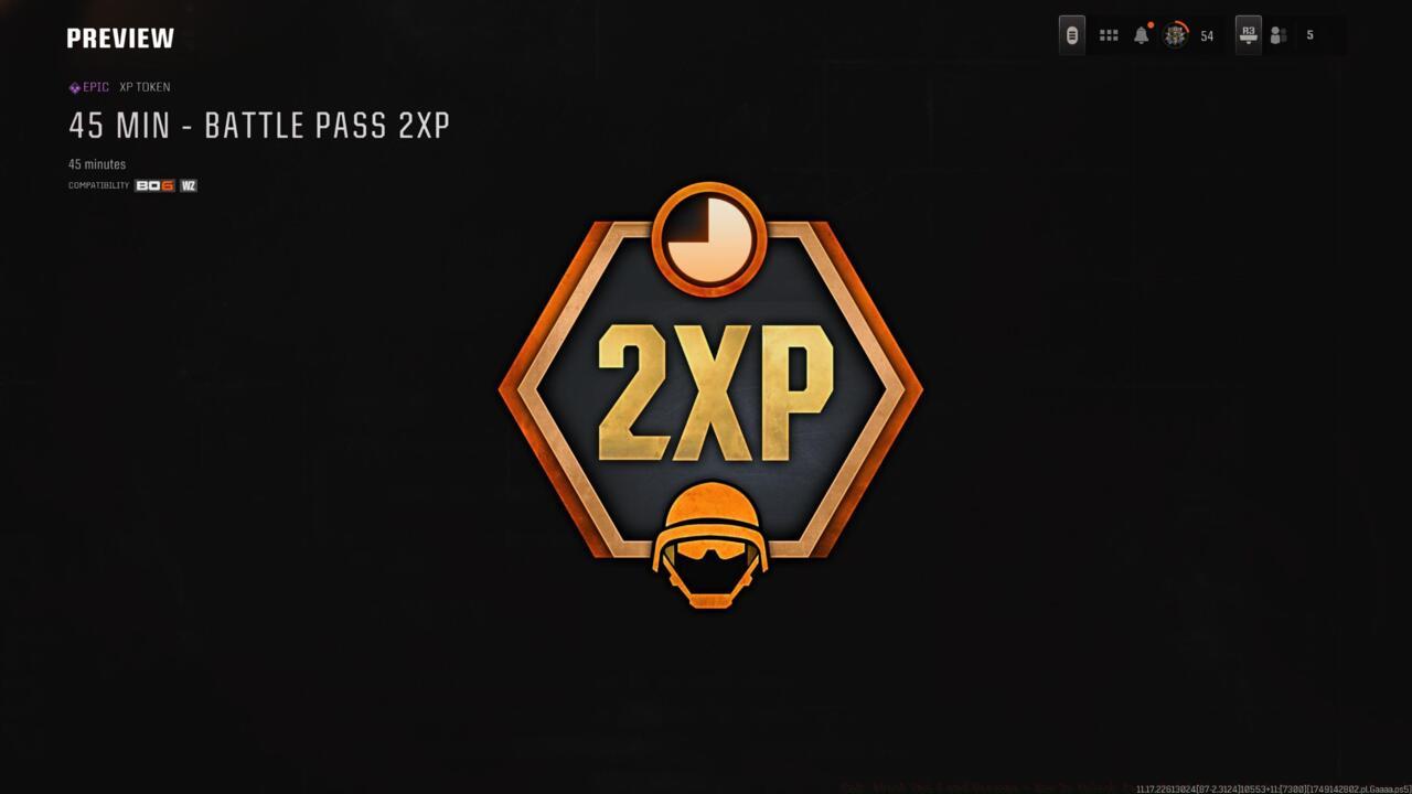 Double battle pass XP token